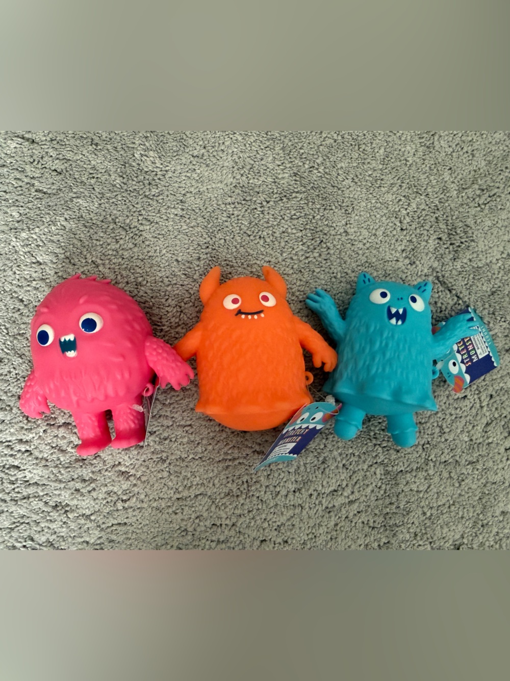 Colorful Monster Squish - Pink, Orange, Blue